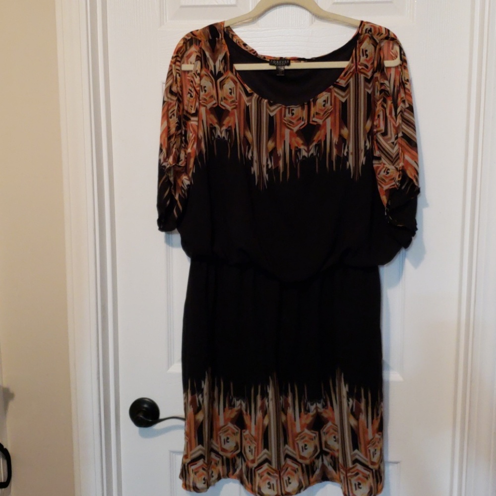 Forever Womens Dress with elastic waist.